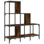 vidaXL Bibliothèque chêne fumé 92x30x102 cm bois d'ingénierie et métal