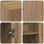 vidaXL Cabinet de Bureau avec étagère chêne artisanal 60 x 32 x 77.5