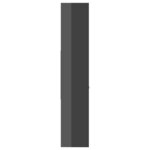 vidaXL Bibliothèque Gris brillant 60x35x180 cm Aggloméré