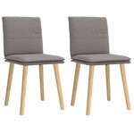 vidaXL Chaises à manger lot de 2 taupe tissu