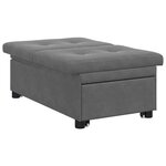vidaXL Canapé-lit escamotable Gris foncé 194 x 67 x 82 cm Microfibre