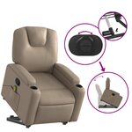 vidaXL Fauteuil inclinable de massage Cappuccino Similicuir