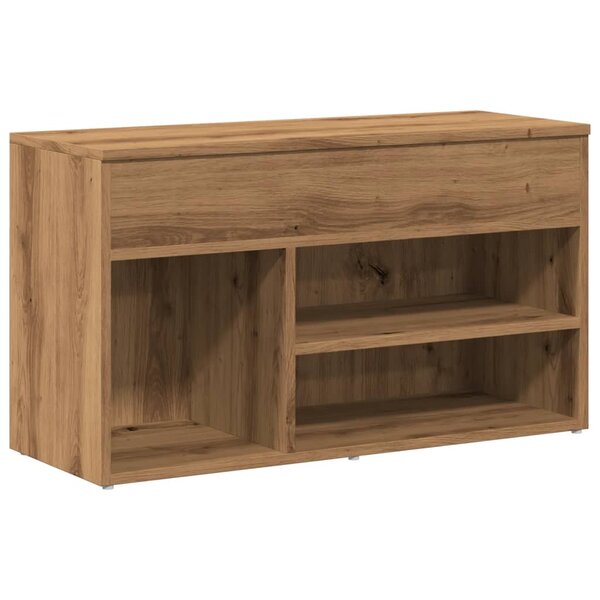 vidaXL Banc à chaussures chêne artisanal 80x30x45 cm bois d'ingénierie
