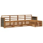 vidaXL Ensemble de canapés d'extérieur 5 Pièces Naturel