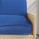 vidaXL Set de coussins de palette 3 Pièces Bleu royal 120 x 50 x 12 cm