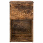 vidaXL Armoire de lit 2 Pièces Chêne fumé 29 x 31 5 x 49 cm