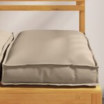 vidaXL Coussins de Palette pour siège 4 Pièces Taupe 40x40x8 cm Tissu Oxford