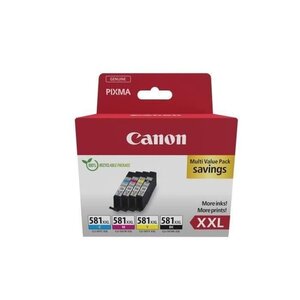 Cartouches d'encre Canon CLI-581XXL Noir/Cyan/Magenta/Jaune - Multipack 4 couleurs