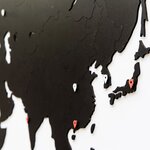 Mimi innovations décoration carte du monde murale bois noir 180x108 cm