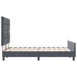 vidaXL Cadre de lit avec tête de lit Gris foncé 160 x 200 cm Velours
