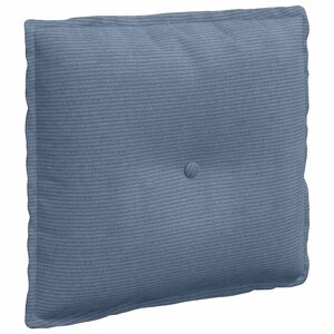 vidaXL Coussin de Dos Bleu 50 x 45 cm Tissu en velours côtelé