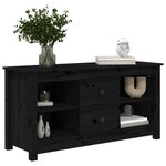 vidaXL Meuble TV Noir 103x36 5x52 cm Bois de pin massif