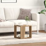 vidaXL Table basse chêne artisanal 32 x 32 x 30 cm Bois d'ingénierie