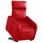 vidaXL Fauteuil inclinable électrique rouge similicuir