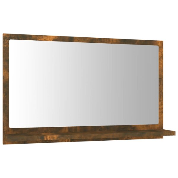 vidaXL Miroir de bain Chêne fumé 60x10 5x37 cm Bois d'ingénierie