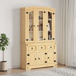 vidaXL Buffet Corona marron 112x43x196 cm bois massif pin mexicain
