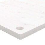 vidaXL Dessus de bureau blanc 80x40x2 5 cm bois massif de pin