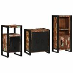 vidaXL Ensemble de mobilier de salle de bain avec étagère 3 Pièces