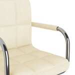 vidaXL Chaise pivotante de salle à manger Crème Tissu
