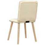 vidaXL Chaises à manger lot de 6 crème tissu