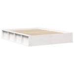 vidaXL Cadre de lit avec stockage Blanc 140 x 190 cm bois