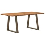 vidaXL Table à manger marron clair bois de chêne massif rectangulaire