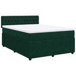 vidaXL Sommier à lattes de lit et matelas Vert foncé 140x190cm Velours