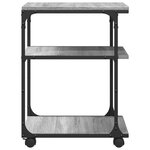 vidaXL Support d'imprimante à 3 niveaux sonoma gris 43x48x64 cm