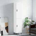 vidaXL Buffet haut Blanc 34 5x34x180 cm Bois d'ingénierie