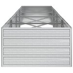 vidaXL Lit surélevé de jardin 320x80x45 cm Acier galvanisé Argenté