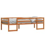 vidaXL Cadre de lit pour enfants brun cire 90x200cm bois de pin massif