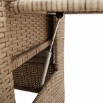vidaXL Chaise de jardin inclinable et table d'appoint beige polyrotin