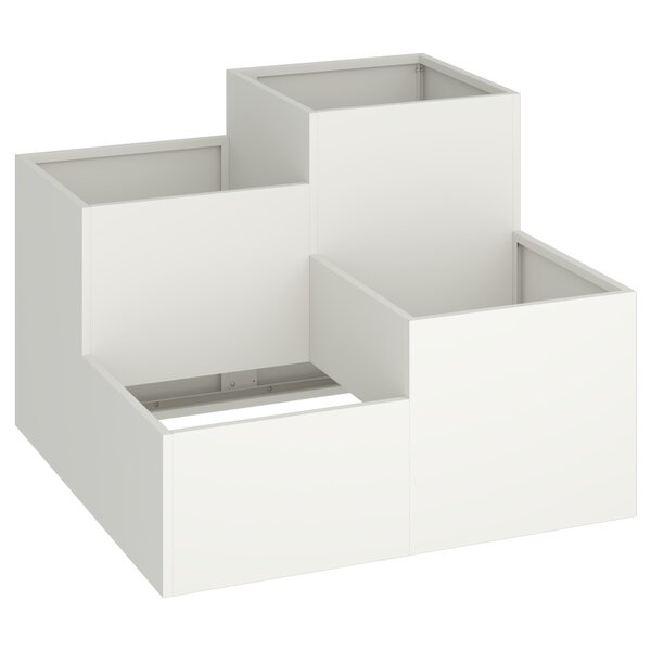Jardinière vidaXL 100x100x60 cm Acier Blanc