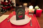 Lot de 12 menus de noël traditionnels couronne