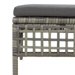 vidaXL Salon de jardin 7 Pièces avec coussins Gris Résine tressée
