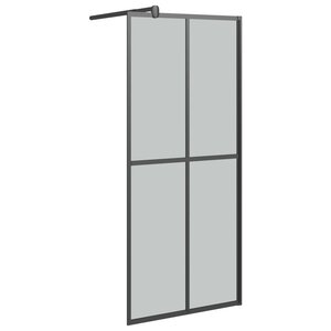 vidaXL Écran de douche 90x195 cm Verre trempé foncé