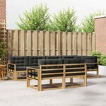 vidaXL Ensemble de canapés d'extérieur 6 Pièces Blanc et anthracite