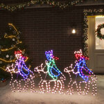 vidaXL Figurine de Noël de trois mages avec 504 LED 70x50 cm