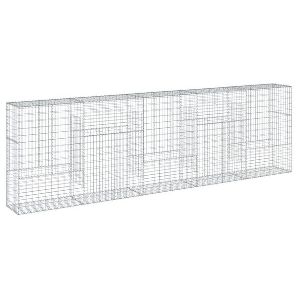 vidaXL Panier gabion avec couvercle 500x50x150 cm fer galvanisé