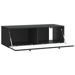 vidaXL Meuble TV mural Noir 98 x 41 x 30 cm Bois d'ingénierie