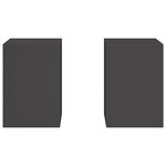 Supports de plantes d'extérieur vidaXL 2 pièces Noir 24x24x35 cm Acier