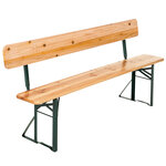 Tectake Table de jardin pliante 176 x 69 x 76 cm avec bancs