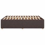 vidaXL Cadre de lit sans matelas marron foncé 140x200 cm tissu