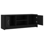 vidaXL Meuble TV noir 102x30x37 5 cm bois d'ingénierie