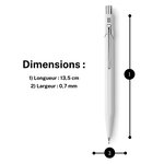 Porte-mines 844 Classic Line  0 07 mm  blanc CARAN D'ACHE