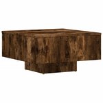 vidaXL Table basse Chêne fumé 60x60x31 5 cm Bois d'ingénierie
