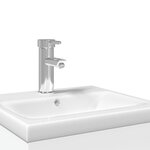 vidaXL Armoire lavabo de salle de bain avec bassin intégré blanc