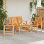 vidaXL Ensemble de salon de jardin Marron Bois d'acacia massif