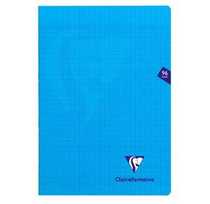 Cahier MIMESYS Piqué Polypro 21 x 29 7 cm 96 pages 90g Séyès Bleu CLAIREFONTAINE