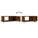 vidaXL Table basse chêne fumé 90x50x40 cm bois d'ingénierie